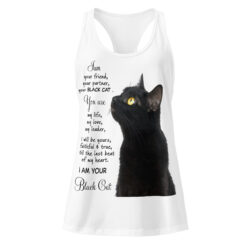 Life Is Better With Cats Women's Graphic Tank Top- Women’s fitted racerback tank top 33 womens ideal racerback tank top white front 6a362d91f0a36