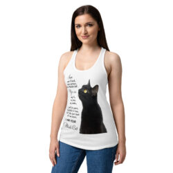 Life Is Better With Cats Women's Graphic Tank Top- Women’s fitted racerback tank top 35 womens ideal racerback tank top white front 6a362d91f0ed6