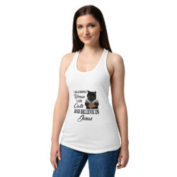 womens ideal racerback tank top white front 6a40ebd4e35df
