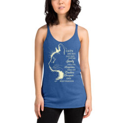 Meow Lover Women's Tank Top – Stylish Cat Lover Graphic Top-Women's Cat design Racerback Tank Top