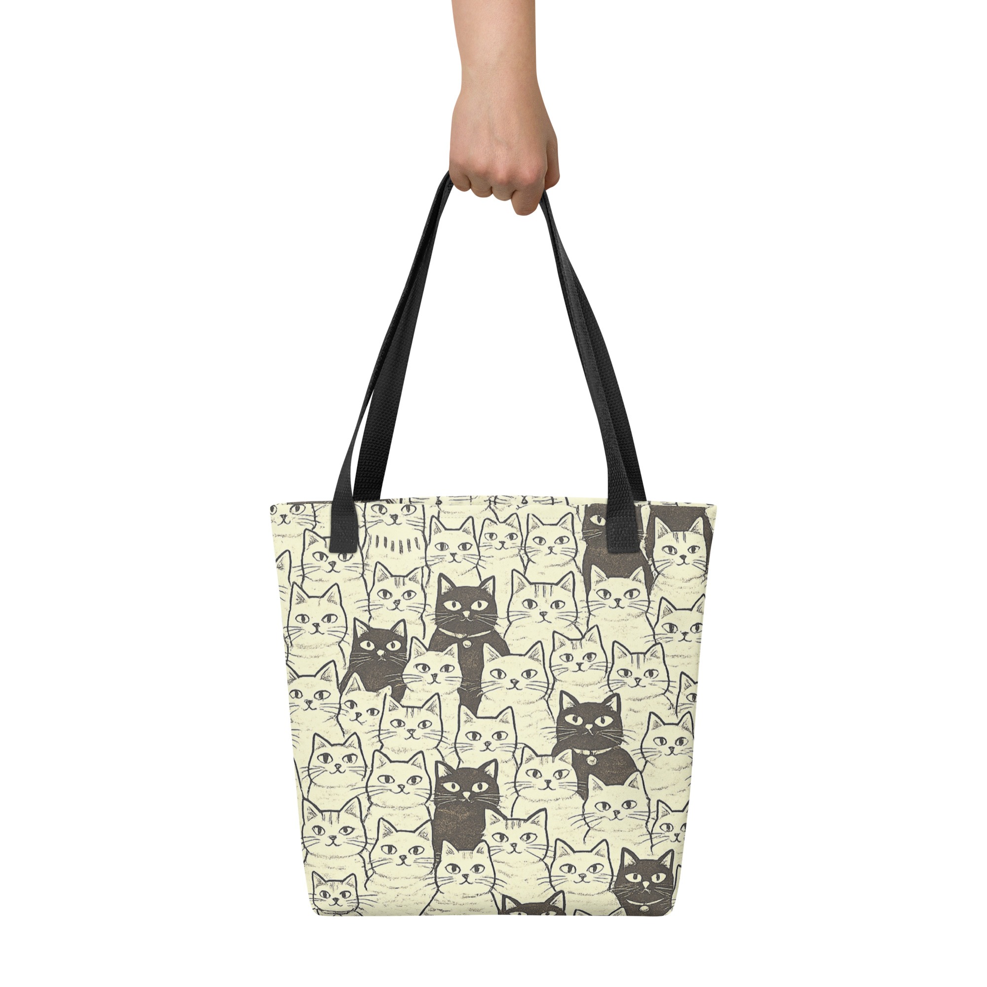 Vintage Cat Mom Tote Bag – Cute Black and White Cat Pattern Reusable Everyday Carry Tote Bag for cat lover mom 4 Vintage Cat Mom Tote Bag – Cute Black and White Cat Pattern Reusable Everyday Carry Tote Bag for cat lover mom - Image 4