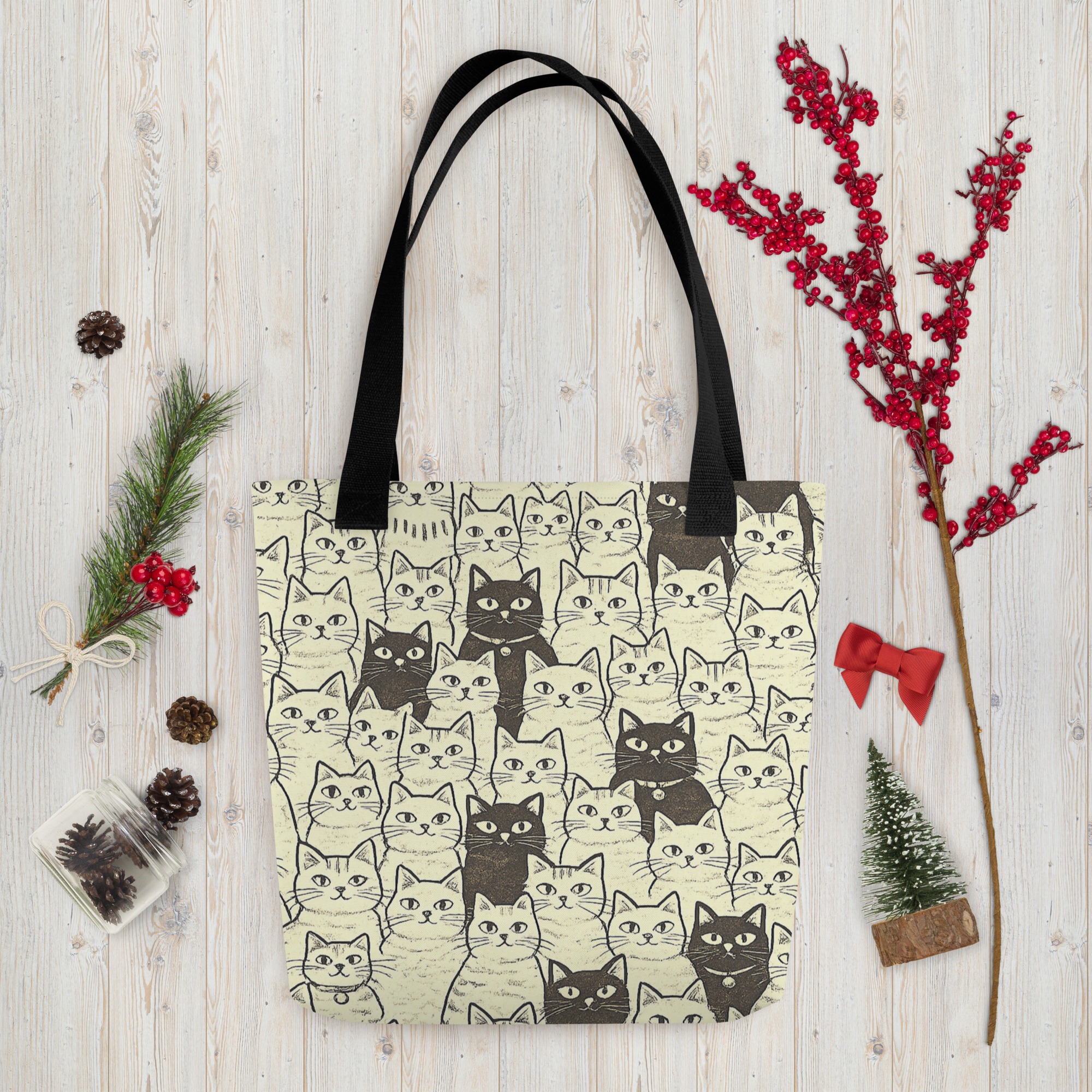 Vintage Cat Mom Tote Bag – Cute Black and White Cat Pattern Reusable Everyday Carry Tote Bag for cat lover mom 6 Vintage Cat Mom Tote Bag – Cute Black and White Cat Pattern Reusable Everyday Carry Tote Bag for cat lover mom - Image 6