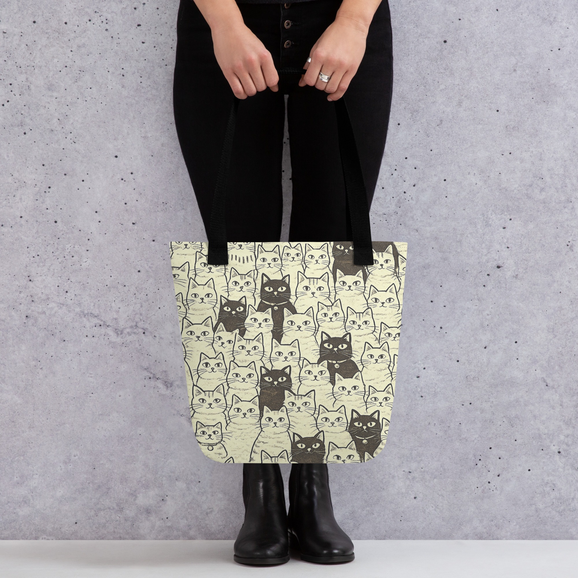Vintage Cat Mom Tote Bag – Cute Black and White Cat Pattern Reusable Everyday Carry Tote Bag for cat lover mom 16 Vintage Cat Mom Tote Bag – Cute Black and White Cat Pattern Reusable Everyday Carry Tote Bag for cat lover mom - Image 16