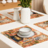 Cat Chef Placemat Set for Cat Lovers – Adorable Cooking Cat with Two Kittens | Cute Kitchen Table Mats 24 placemat set 4 white front 6a474c7955db1