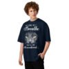 Cat Dad Aesthetic T-Shirt | Cat Dad Organic Oversized High Neck T-Shirt | Funny Cat Lovers Graphic Tee