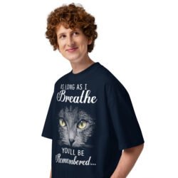 unisex organic oversized high neck blaster 2.0 t shirt french navy left 6a5cf379b2e1f