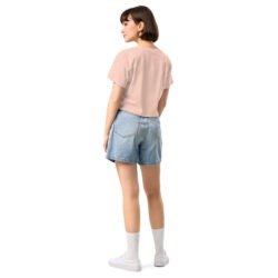 Kawaii Retro Cat Crop Top | Vintage Cartoon Kitty Graphic Tee embrace each other-Women’s crop top 46 womens crop top pale pink back 6a60af8e80767