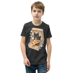 youth staple tee dark grey heather front 6a4936526805e