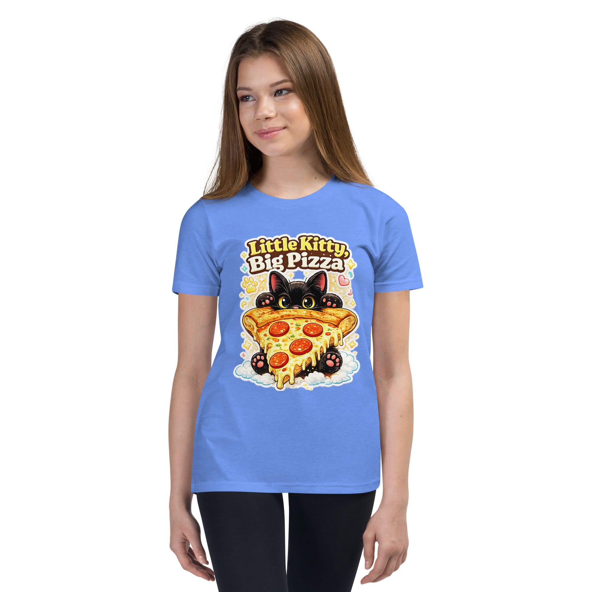 Little Kitty Big Pizza Kids T-Shirt – Cute Pizza Cat Graphic Tee for Boys and Girls Short Sleeve T-Shirt 10 Little Kitty Big Pizza Kids T-Shirt – Cute Pizza Cat Graphic Tee for Boys and Girls Short Sleeve T-Shirt - Image 10