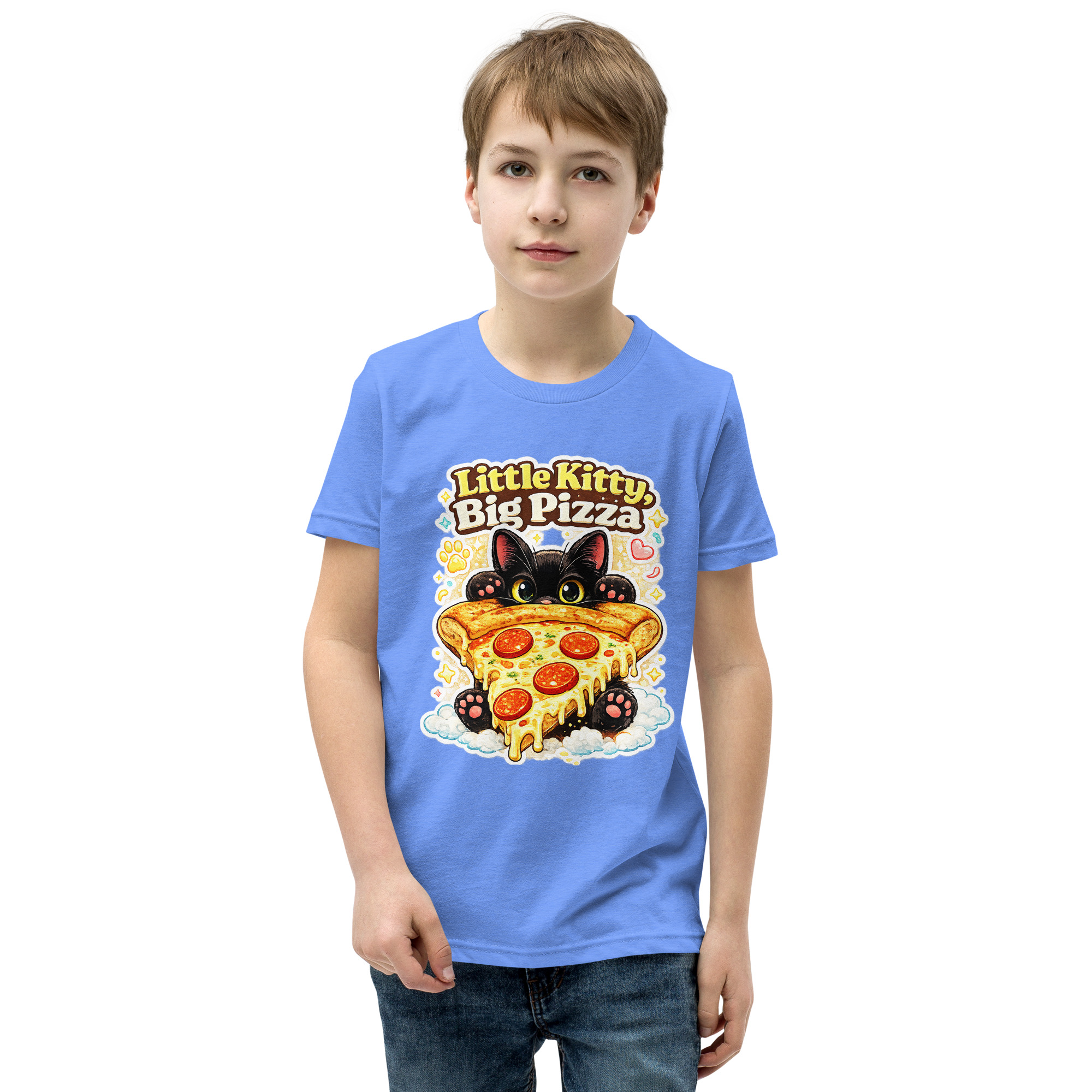 Little Kitty Big Pizza Kids T-Shirt – Cute Pizza Cat Graphic Tee for Boys and Girls Short Sleeve T-Shirt 26 Little Kitty Big Pizza Kids T-Shirt – Cute Pizza Cat Graphic Tee for Boys and Girls Short Sleeve T-Shirt - Image 26