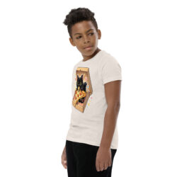 youth staple tee heather dust left front 6a49365261930