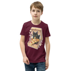 youth staple tee maroon front 6a4936526701d