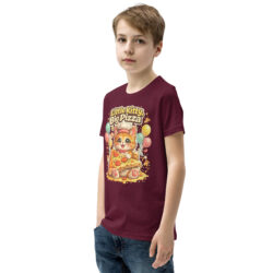 youth staple tee maroon left front 6a47cd931e1ca