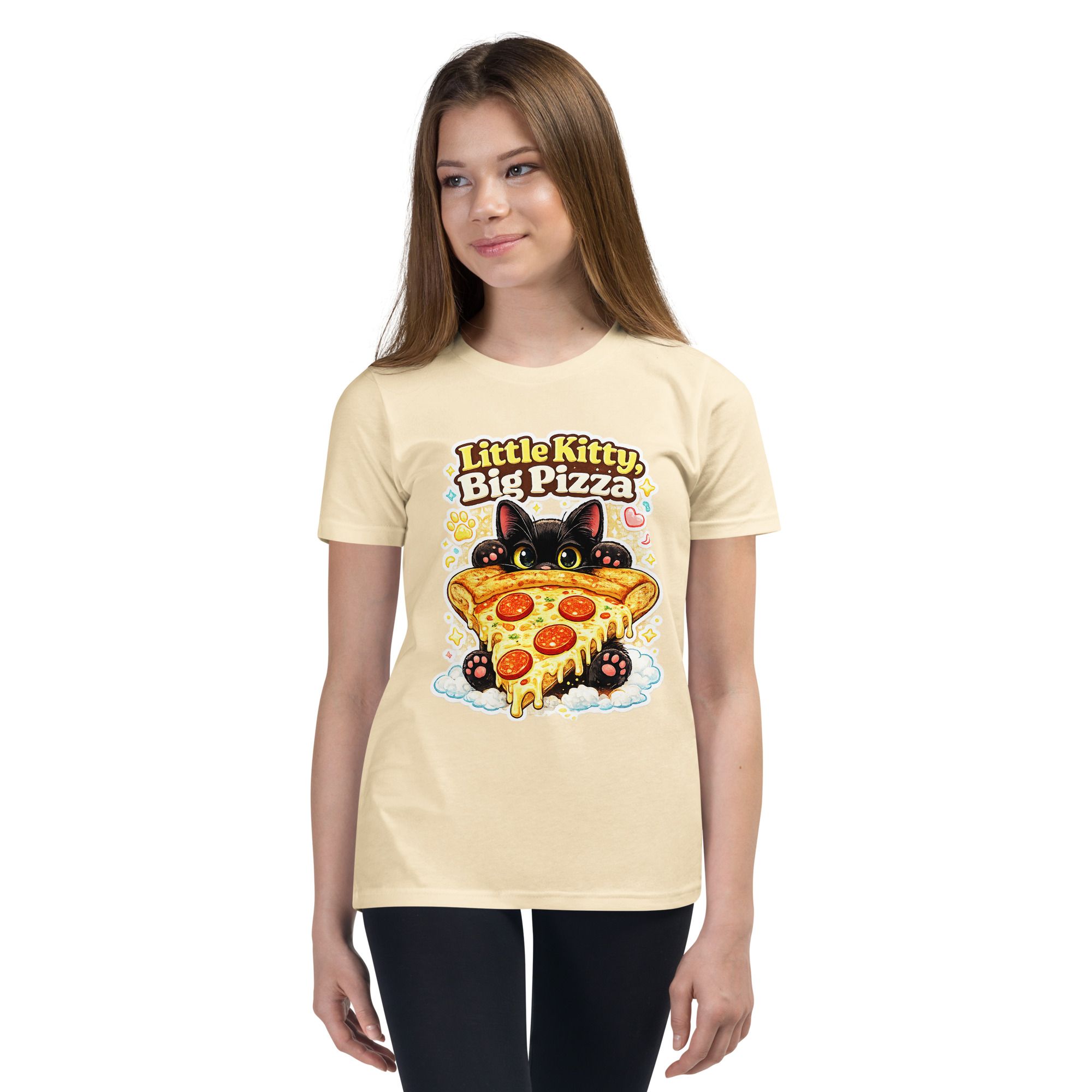 Little Kitty Big Pizza Kids T-Shirt – Cute Pizza Cat Graphic Tee for Boys and Girls Short Sleeve T-Shirt 16 Little Kitty Big Pizza Kids T-Shirt – Cute Pizza Cat Graphic Tee for Boys and Girls Short Sleeve T-Shirt - Image 16
