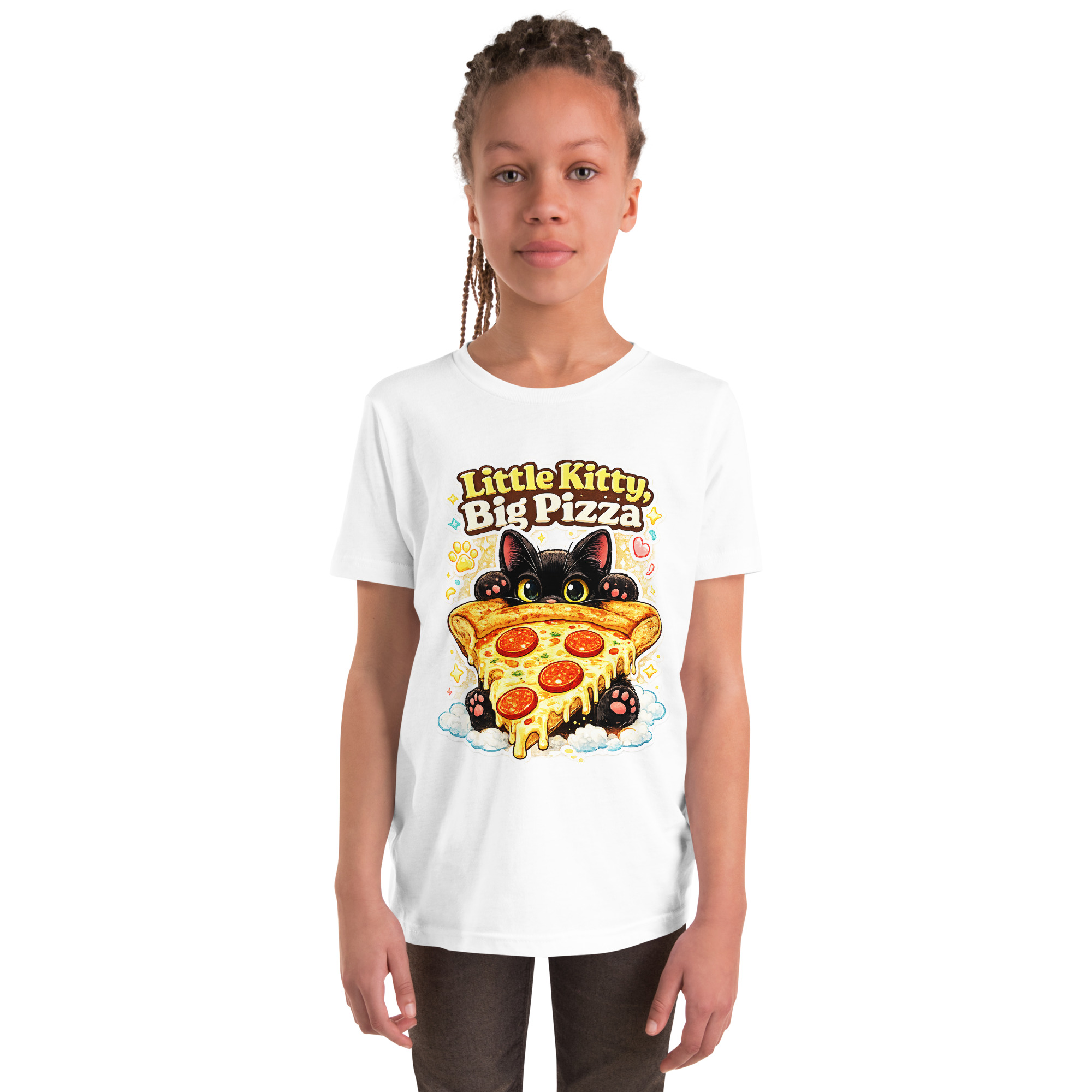 Little Kitty Big Pizza Kids T-Shirt – Cute Pizza Cat Graphic Tee for Boys and Girls Short Sleeve T-Shirt 20 Little Kitty Big Pizza Kids T-Shirt – Cute Pizza Cat Graphic Tee for Boys and Girls Short Sleeve T-Shirt - Image 20
