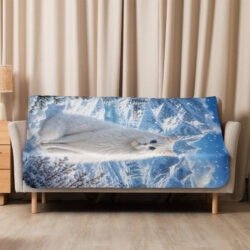 sublimated sherpa blanket tan 50x60 front 6a800c355f492
