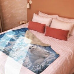sublimated sherpa blanket tan 50x60 front 6a80110686ae9