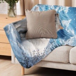 sublimated sherpa blanket tan 50x60 front 6a80110686b65