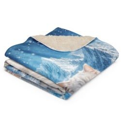 sublimated sherpa blanket tan 50x60 front 6a80110686b9d