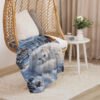 White Persian Cat Sherpa Blanket, Snowy Winter Throw, Cozy Fleece Blanket, Cat Mom Gift-50″×60″