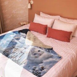 sublimated sherpa blanket tan 50x60 front 6a80134390451