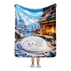 sublimated sherpa blanket tan 50x60 front 6a8089701227a