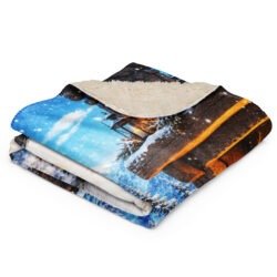sublimated sherpa blanket tan 50x60 front 6a8089701230e