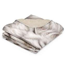 sublimated sherpa blanket tan 50x60 front 6a95de3104317