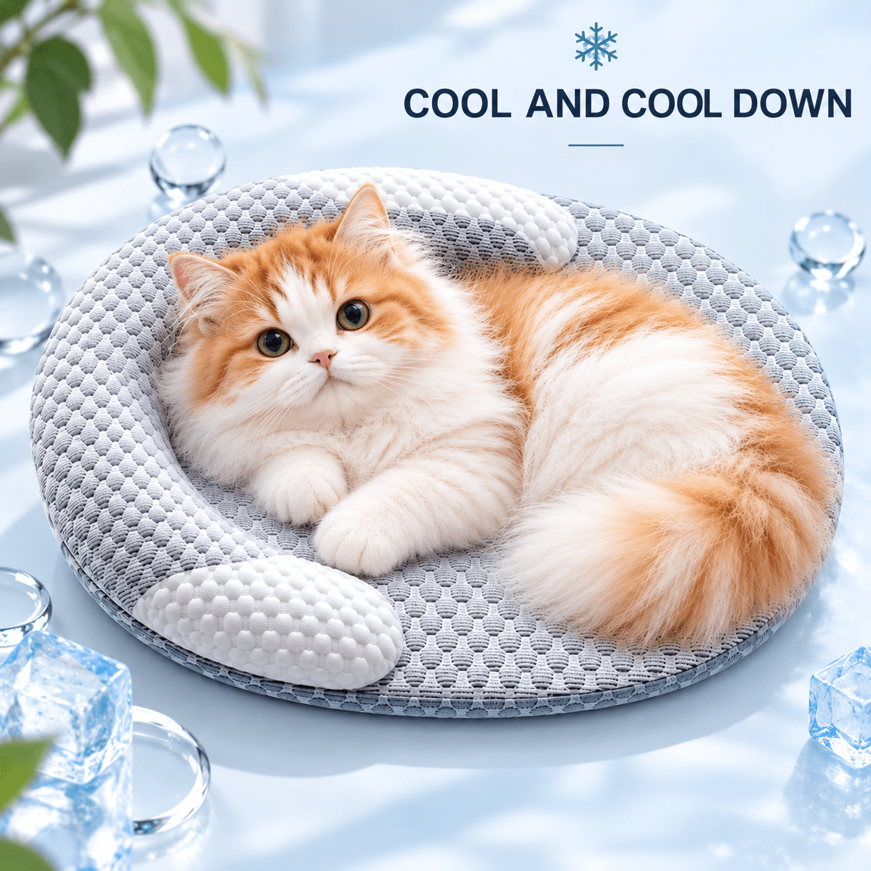 Cozy Cat Bed – Cooling Plush Cat Bed for Indoor Cats, Soft Breathable Pet Bed for Sleeping, Lounging and Relaxation 1 Cozy cat bed