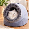Plush Cat Cave Bed – Cozy Covered Cat House for Indoor Cats, Soft Hideaway Nest for Sleeping, Napping and Relaxation 27 Plush Cat Cave Bed