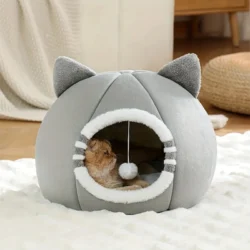 Cozy Cat Cave House – Soft Indoor Cat Bed with Enclosed Hideaway for Kittens and Cats 11 S10efddc7ef2346d3b2c77015a11e70dap