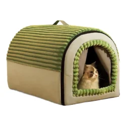 Cozy Cat Cave House – Enclosed Indoor Cat Bed with Soft Private Hideaway for Sleeping, Napping and Relaxation 11 S3f592ecb72154205ab39c677c0a8705at