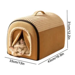Cozy Cat Cave House – Enclosed Indoor Cat Bed with Soft Private Hideaway for Sleeping, Napping and Relaxation 10 S5d50159b9f494732b439a1854e0349daa