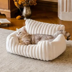 Cozy Cat Bed – Plush Calming Cat Bed for Indoor Cats, Soft Comfortable Pet Bed for Sleeping, Lounging and Relaxation 9 S8deea48cc91a4a72b4d1ee050bf2e7e4l