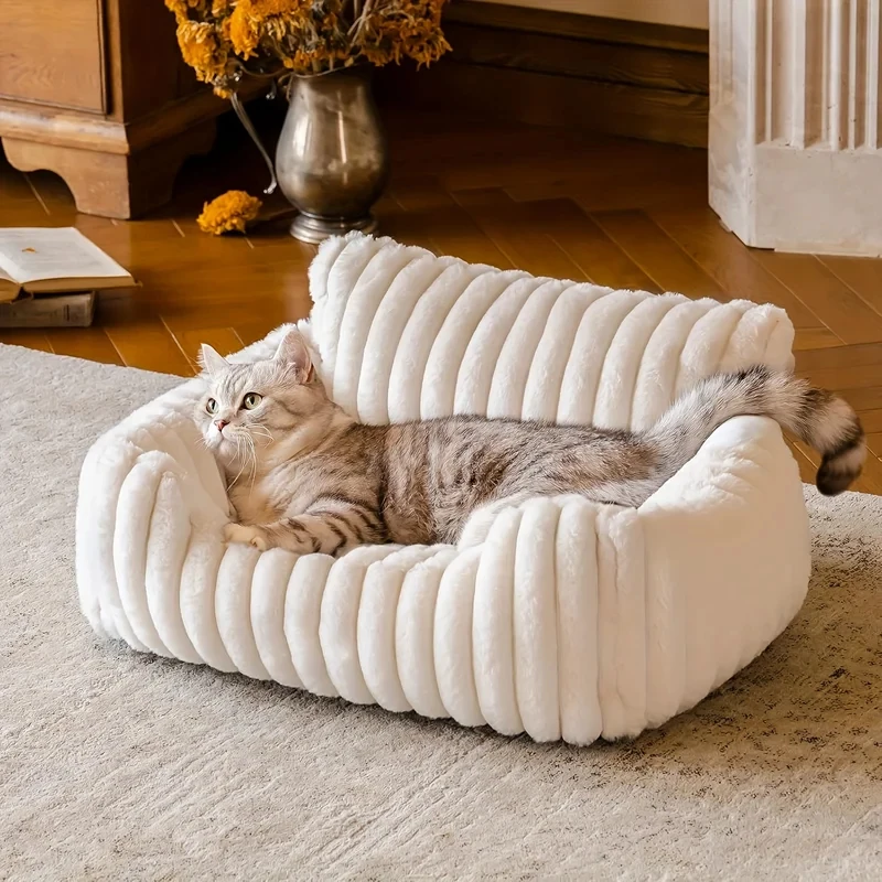 Cozy Cat Bed – Plush Calming Cat Bed for Indoor Cats, Soft Comfortable Pet Bed for Sleeping, Lounging and Relaxation 3 Cozy Cat Bed – Plush Calming Cat Bed for Indoor Cats, Soft Comfortable Pet Bed for Sleeping, Lounging and Relaxation - Image 3