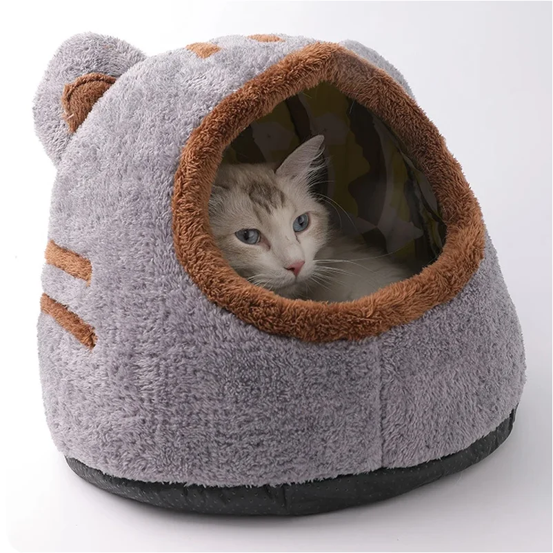 Cozy Cat Bed Cave – Plush Covered Cat Bed for Indoor Cats, Warm and Comfortable Cat Hideaway for Sleeping, Napping and Relaxation 5 Cozy Cat Bed Cave – Plush Covered Cat Bed for Indoor Cats, Warm and Comfortable Cat Hideaway for Sleeping, Napping and Relaxation - Image 5