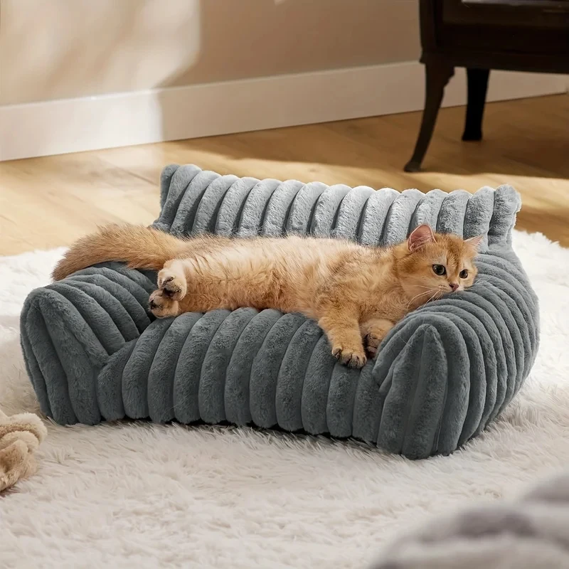 Cozy Cat Bed – Plush Calming Cat Bed for Indoor Cats, Soft Comfortable Pet Bed for Sleeping, Lounging and Relaxation 2 Cozy Cat Bed – Plush Calming Cat Bed for Indoor Cats, Soft Comfortable Pet Bed for Sleeping, Lounging and Relaxation - Image 2