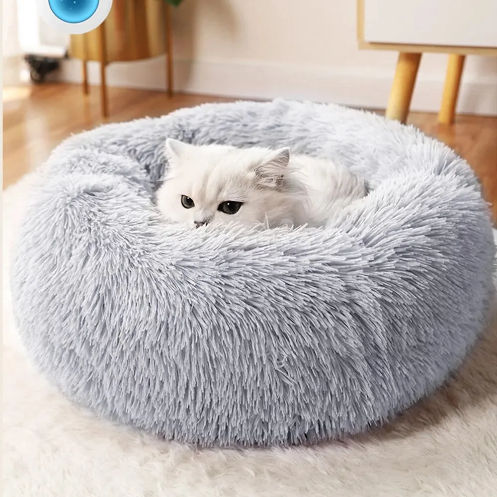 Cozy Cat Bed – Plush Calming Donut Cat Bed for Indoor Cats, Soft Fluffy Pet Nest for Sleeping, Lounging and Relaxation 2 Cozy Cat Bed – Plush Calming Donut Cat Bed for Indoor Cats, Soft Fluffy Pet Nest for Sleeping, Lounging and Relaxation - Image 2